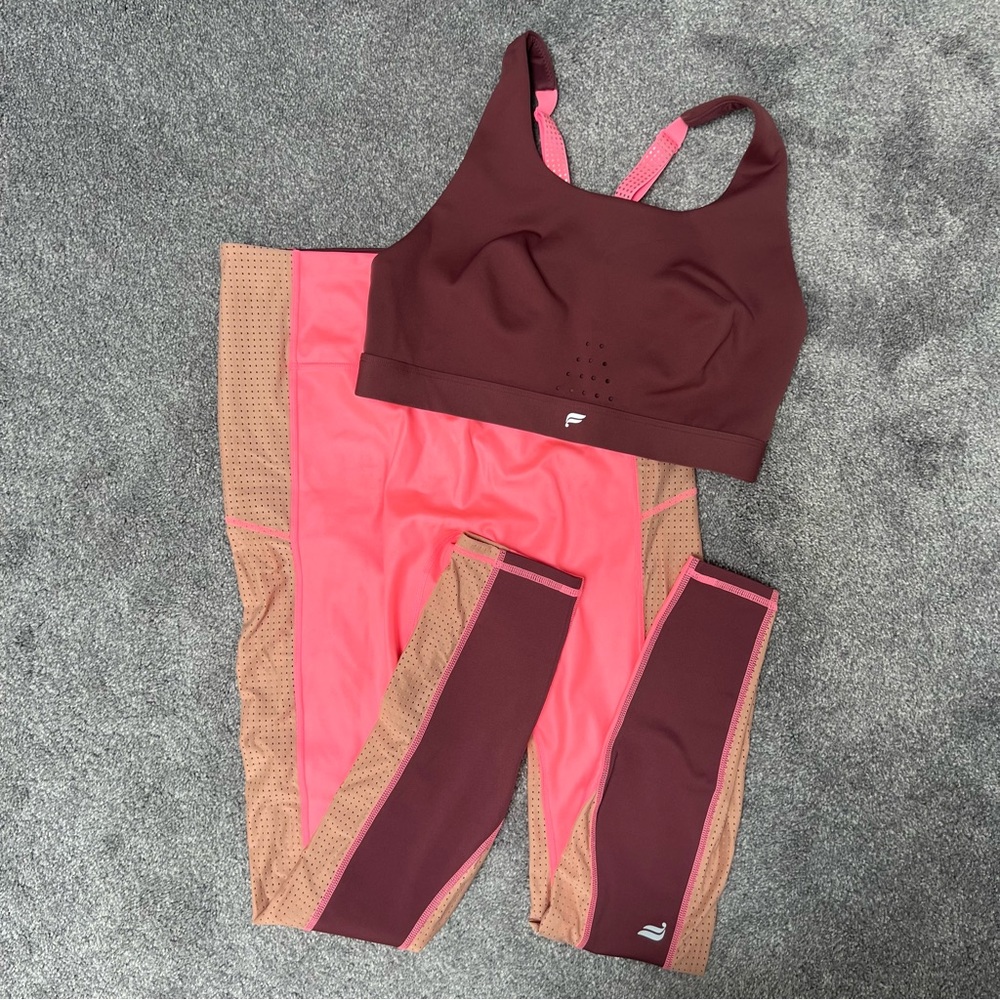 Fabletics Workout Set High Impact Bra Size Medium… - image 2